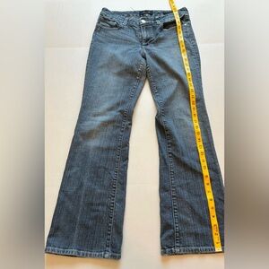 Seven7 Blue Flare Wide Leg Jeans with Indigo Finish